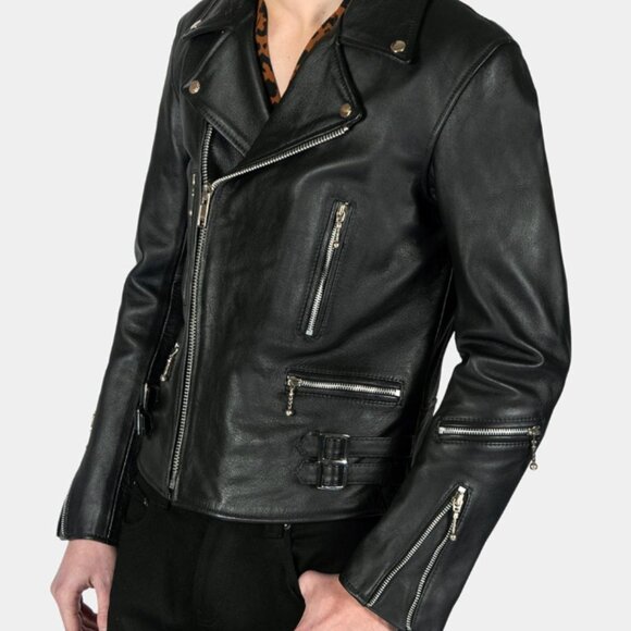 Straight to Hell Leather Moto Jacket - Defector - Picture 2 of 3